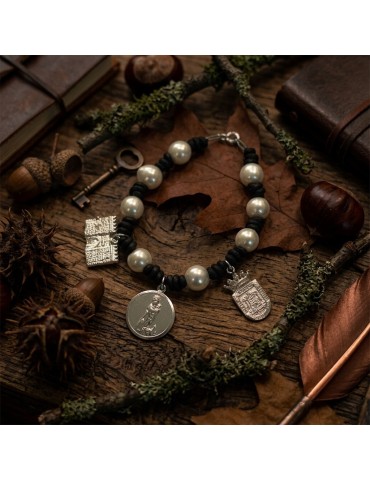 PULSERA COLGANTES Y PERLAS...
